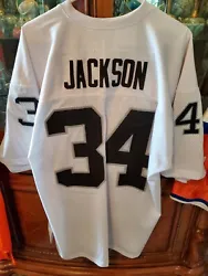 Mens Bo Jackson #34 Jersey sz52 Oakland Raiders Mitchell And Ness Throwback. Clean condition ready to wear.