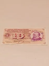Billet 10 francs Suisse 1973. Série 87 P 7 mars 1973.