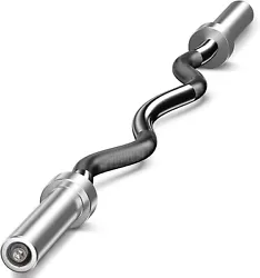 Enhance your strength training routine with this Olympic Barbell Curl Bar. Made with cast iron and chrome, this...