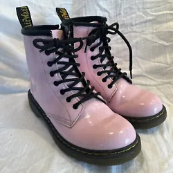 Dr Marten Doc Pink Patent Leather Boots EU 34 US 3 UK 2 Inside Zip VGUC 8 Eyelet. These pink boots are in very good...