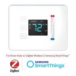 Samsung SmartThings. Centralite Pearl Touch Thermostat. Features include a built-in power amplifier, up to a two-year...