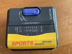 VTG Sony WM-FS393 Sports Walkman Cassette Player Mega Bass FM/AM. Does Not turn on
