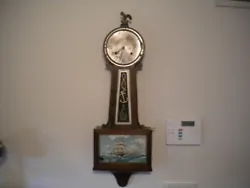 this is a great clock    in size and mechanics    key wined    gongs on half bongs on the hour   nice eagle on...