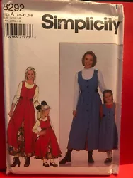 Pattern Number: 8292. Pattern Style: CHILDS AND MISSES JUMPER AND PETTICOAT. Pattern Size: MISSES: XS-XL (6-24)....