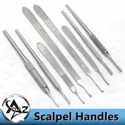 Multi-Angled Scalpel Handle with 180 degree range to easily maneuver around corners, hard to reach areas, and tight...