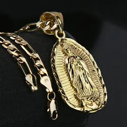 14K GOLD PLATED GUADALUPE PENDANT. Real Gold Plating and Color Last very Long. • 18k Gold Plated Finish Makes it...