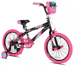 It is painted with a stylish black color with hot pink, cool graphics, and pink tires also add a fun accent. This bike...