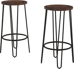 Constructed from sturdy iron and wood, these high-quality stools have a 265lb weight capacity. They are fantastic...