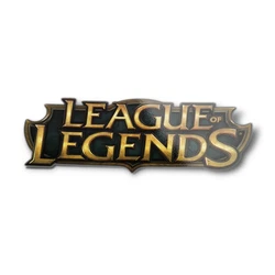 Autocollant Stickers Logo League of Legends vinyle publicitaire 10cm x 4cm.
