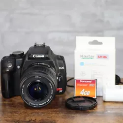 Used-fine working condition and tested. Includes: XT body, 18-55mm lens, replacement battery/charger, USB cable, and...