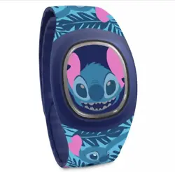 You are Purchasing a Walt Disney Parks Tropical Stitch MagicBand+ Plus. This design features an allover Classic Stitch...