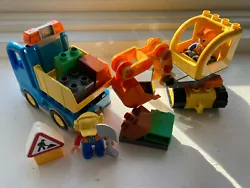 LEGO DUPLO Town Truck & Tracked Excavator 10812 Dump Truck and Excavator. Condition is 