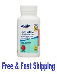 Equate Stool Softener + Stimulant Laxative Tablets are the gentle way to relieve occasional constipation and get you...