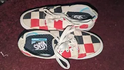 vans womens shoe lot size 6.5 mens size 5 checkered style 4 pairs. All four pairs are a womens 6.5/ mens 5. The shoes...