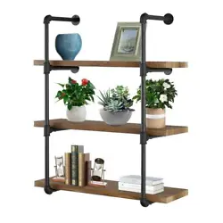 1 x Industrial Wall Mount Iron Pipe Shelf(2 Pcs 4Tier Hardware Only). Worked Great: A lot easier to hang than I thought...