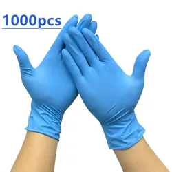 BLUE Nitrile Exam Gloves Latex & Powder Free [S, M, L, XL Size] 1000PCS. ✅HIGH PREMIUM GRADE GLOVES - These Nitrile...