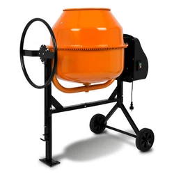 EBERTH Malaxeur à béton et mortier avec tambour de 160 litres et 650 watt. 1x EBERTH CM5-160 Bétonnière en pièces...