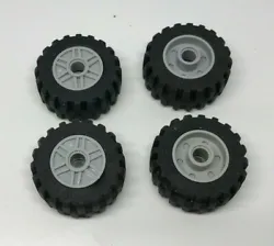 LEGO : 4x Roue pneu 30.4 x 14 - réf 55981c05 - Set 60125 60161 21104 79116 6864. 100% original LEGO.