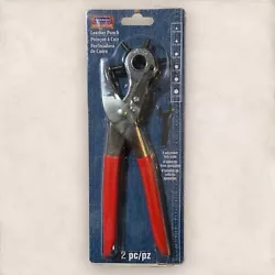 ArtMinds Leather PUNCH 6 Adjustable Hole Sizes With Wrench 2 Pc New In Package.