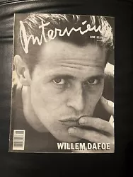 1988 ANDY WARHOLS INTERVIEW MAGAZINE - WILLEM DAFOE.