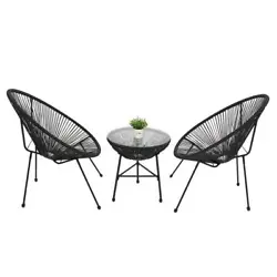 The 3-Piece All-Weather Patio Acapulco Bistro Furniture Set creates a perfect, relaxing atmosphere for your patio,...