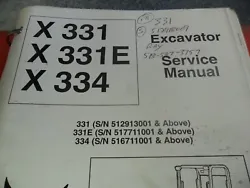 service Manuel for bobcat 331,331x,334 excavators