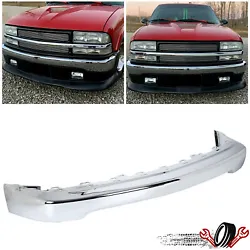 For 1998-2004 Chevrolet S10. For 1998-2005 Chevrolet Blazer. 1x Bumper Face Bar. Material: Steel. (USA only,Does NOT...