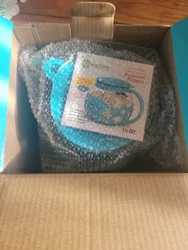 Ecolution 1.5qt Microwave Popcorn Popper in Gift Box TURQUOISE BLUE.