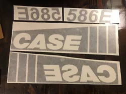 Case 586E Decal Kit Forklift Replacement Sticker Set Logo (586E). Condition is 