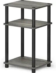 SIMPLE STYLISH DESIGN: Petite size 3-Tier end table suitable for small spaces. Holds up to 15 lbs each tier. Furinno...