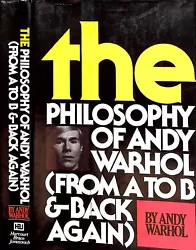WARHOL, Andy (SIGNED) on half-title page. Harcourt Brace Jovanovich.