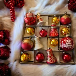 Add some Mid-Century Modern charm to your Christmas décor with this set of 16 vintage, hand-blown glass ornaments from...
