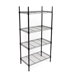 4-Tier Household Wire Shelving Unit. Optimize your space with this 4-tier, customizable height shelving unit. Shelving...