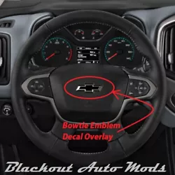 This Matte Black Chevrolet Blazer Steering Wheel Emblem Blackout Overlay is the way to go. Designed specifically for...