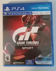 Gran Turismo Sport Sony PlayStation 4 PS4 VR mode included video game.