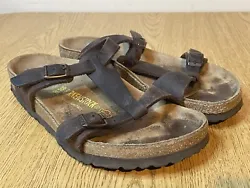 Birkenstock Larisa Habana Leather Brown Sandals Women’s Size US 7 EUR 38. Please review pictures before purchasing....