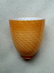 Modern Hanging Swirl Diamond Brown Glass Shade Pendant. Not very noticeable.