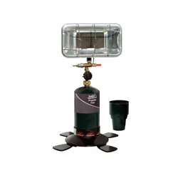 Propane Heater - 14223. Oversized plastic base for greater stability holds 16.4 oz. or 14.1 oz. disposable propane fuel...