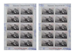 Neuf Feuillet 20 timbres Poste aérienne le chasseur Dewoitine D1 