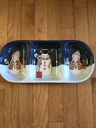 Snowmen candy dish, three sections, never used. Comes from a smoke free home. Payment is due within two days of auction...