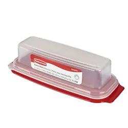 DISH BUTTER SERVSAVE. Product Type: Butter Dish. Snap fit lid. Length: 7.8 in. Dishwasher Safe: Yes.