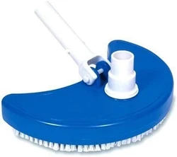 💙【Professional Half Moon Design & Perfect Pool Cleaning】Weighted flexible Pool Vacuum Head sticks to the ground...