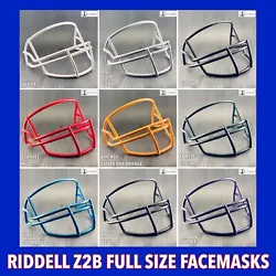 Riddell Z2B Full Size Facemask. The facemask does not include facemask mounting hardware. These facemasks have never...
