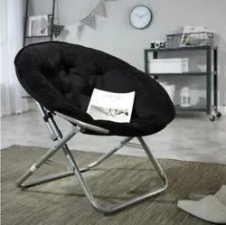 The Mainstays saucer?. chairs cushion is made from durable, plush 100 percent polyester upholstery. The faux-fur...