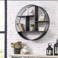 FirsTime & Co. Decorative Shelving & Accessories Metallic Gray 3 Tiers 20 lbs.. Condition is 