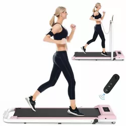 This walking treadmill with large-area shock-absorbing and non-slip rubber running belt make your running quieter,...