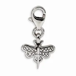 Authentic Reflections Charm. Can be clipped onto any charm bracelet or the lobster claw can be removed and a jeweler...