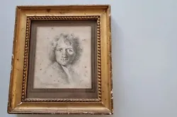 Gravure ancienne signé Rembrandt portrait personnage  