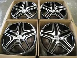AMG Vehicles or vehicles with larger brakes may require the use of spacers. Quantity: 1 Set of FOUR Rims. Color: Black...