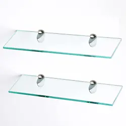 【STRONG POWERFUL SEALANT ADHESIVE】 The glass shelf for bathroom is easy and quick to install, no tools required....